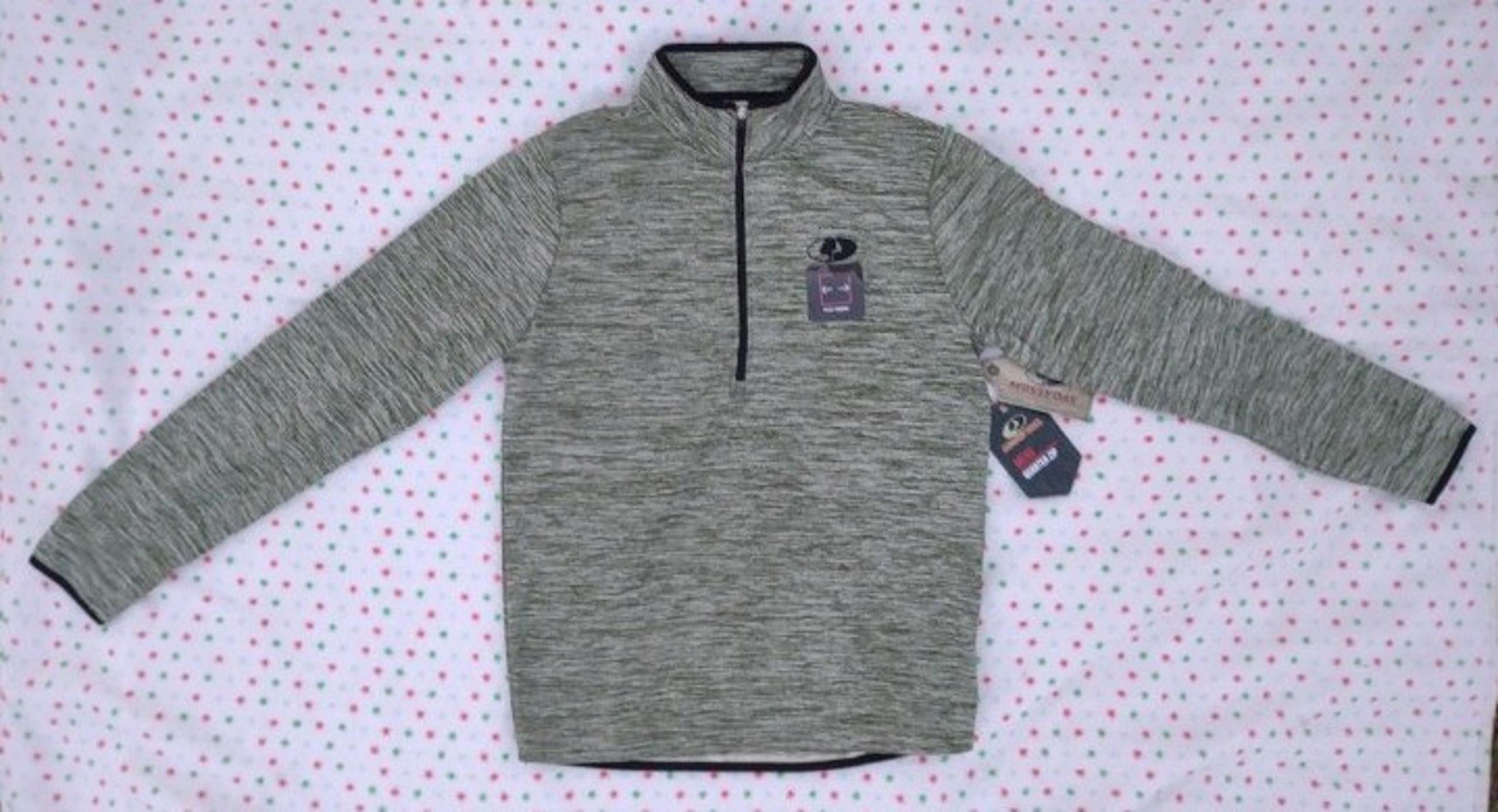 Men's Size Small Quarter Zip Mossy Oak Pull Over NWT Green