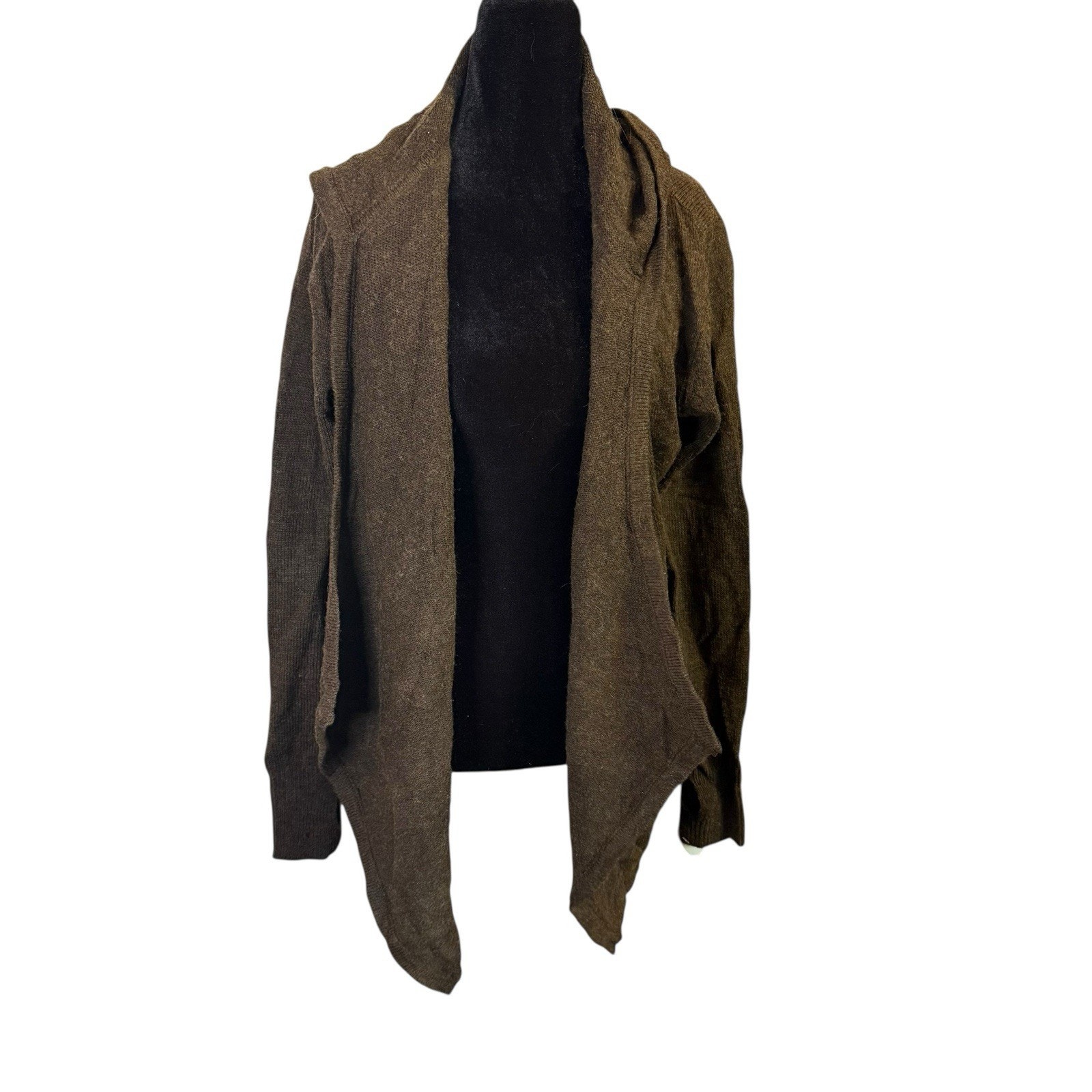 Betabrand Wool Blend Sweater Jacket L/XL | Brown Blazer Cardigan NWT | 60% Wool