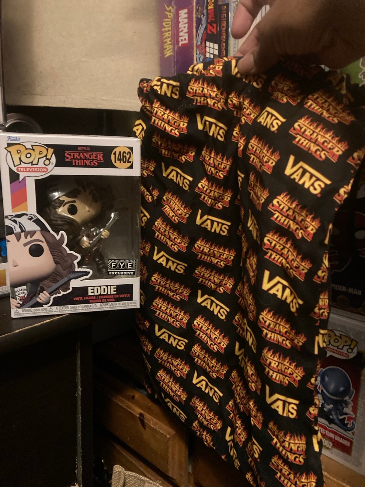 Stranger Things Eddie Munson Metallic FYE Funko & Vans Shoes Stranger Things Bag