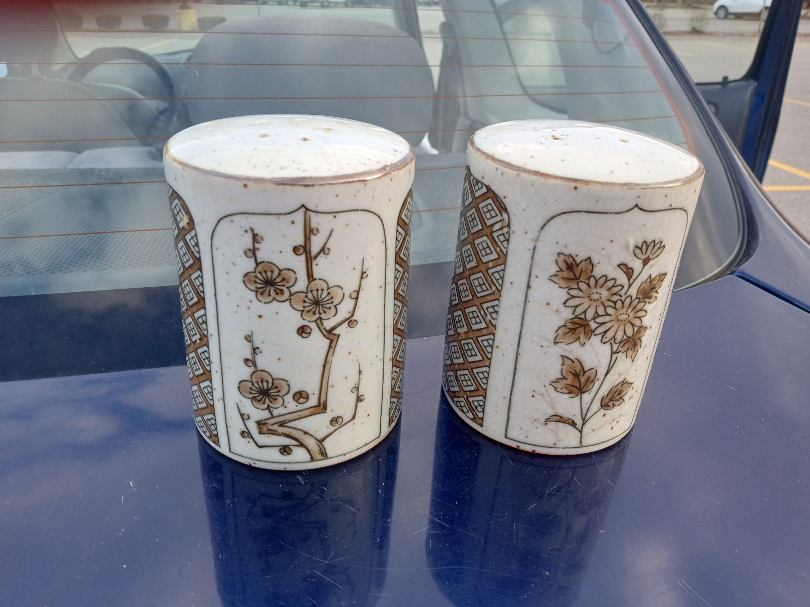 1970's Otagiri or Takahashi made in Japan stoneware RANGE Salt & Pepper shakers