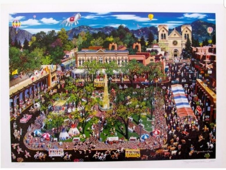 Santa Fe Lithograph by Alexander Chen art print