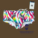 Arena men pink white Provenza Zebra low waist short trunk swimwear size 32