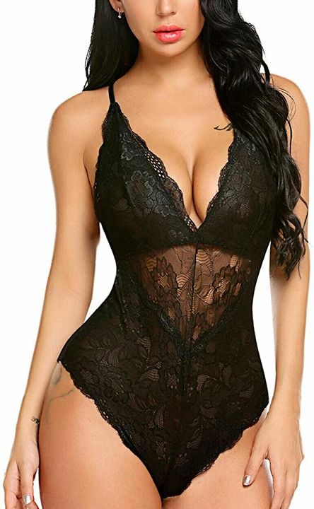 2XL∙ Sexy Lingerie Lace Bodysuit Teddy Babydoll Nightwear Sleepwear One-Piece