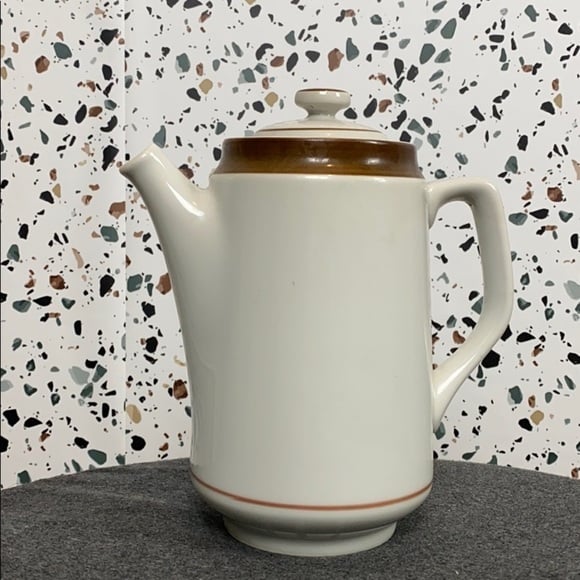 Vintage stoneware 70s teapot