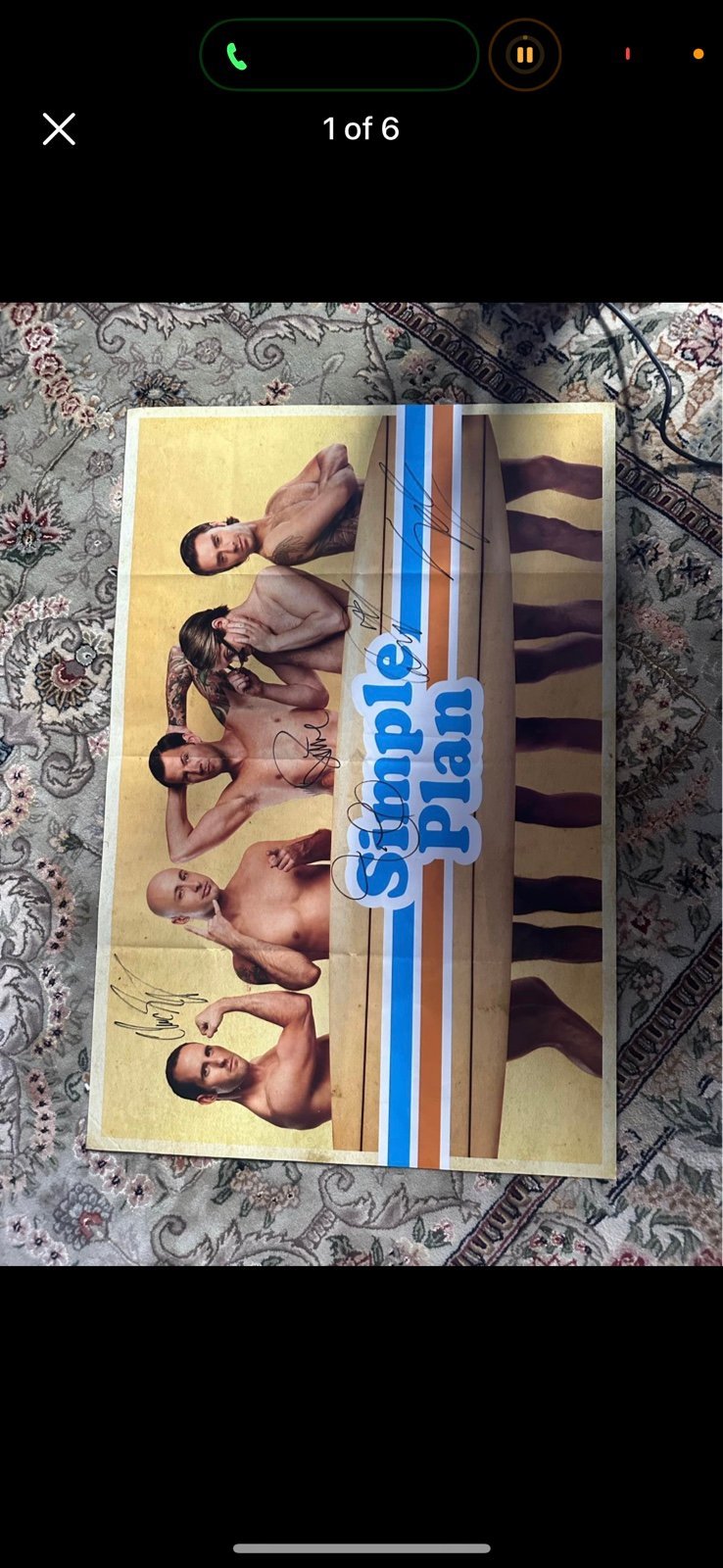 Simple Plan Band Signed Poster