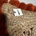 Anthropologie Jute Cotton Lining Charlie Sprout Jute Faye Pillow NWT