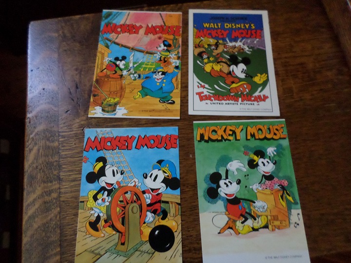 #4 Micky Mouse, Minnie and goofie products of Disney Postcards Over 40 years old