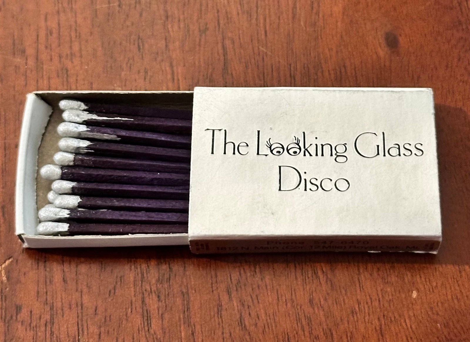 Vintage Matchbox The Looking Glass Disco Mr Christians Food Royal Oak Michigan