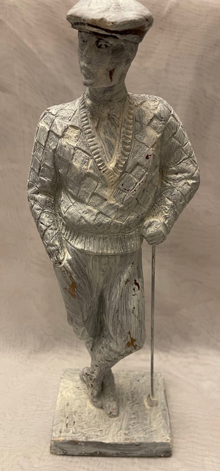 Austin Sculpture Covered Bronze Golf Art Vintage Heavy 1989