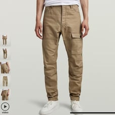 G-star Raw BEARING 3D CARGO PANTS Beige size 28x30 Bedford Cord NEW