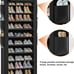 Large Shoe Rack Black 6 Side Pockets 23.6 Wide x 11.4 Deep x 68.9
