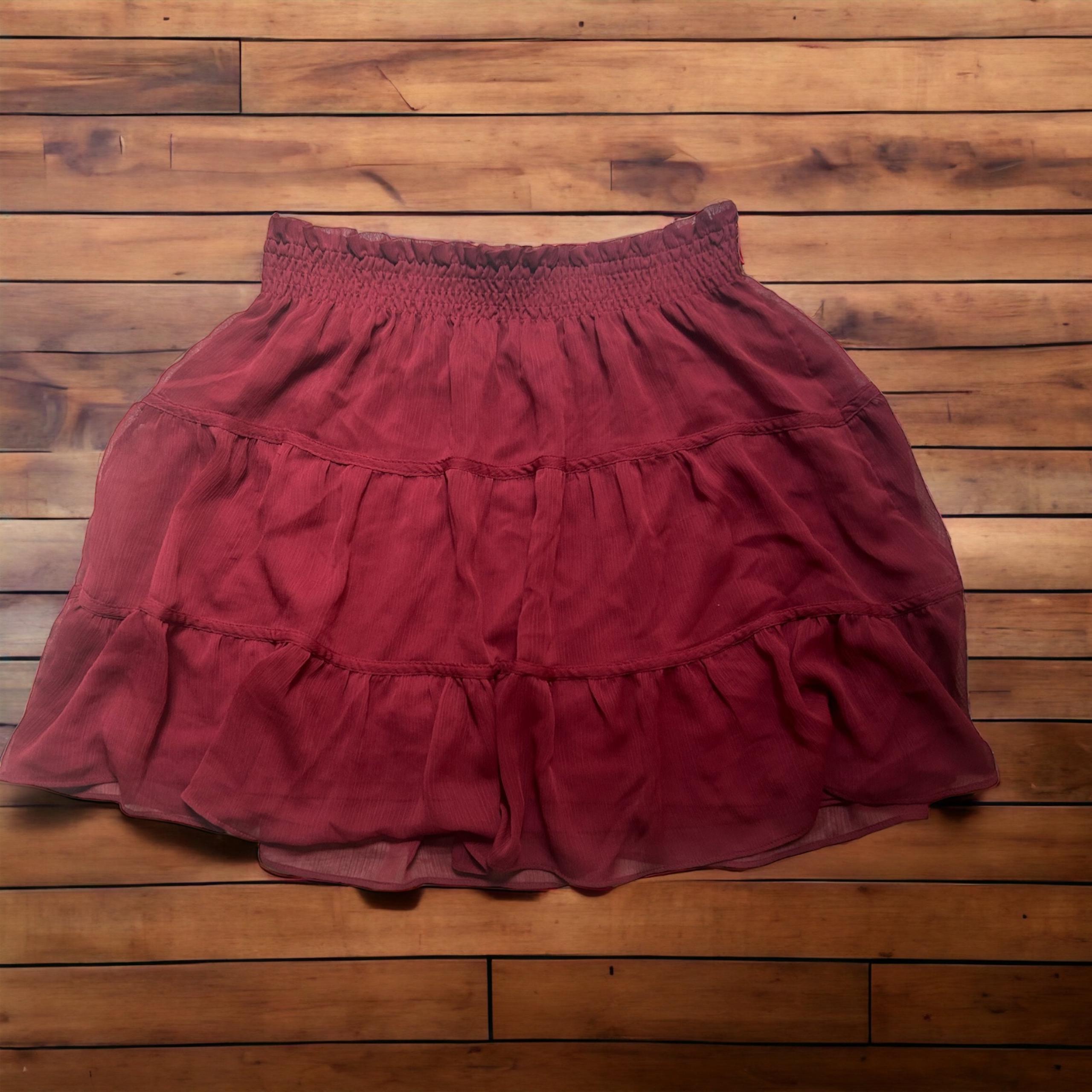 WOMENS LAUREN CONRAD MINI SKIRT SMOCKED WAIST SIZE Large