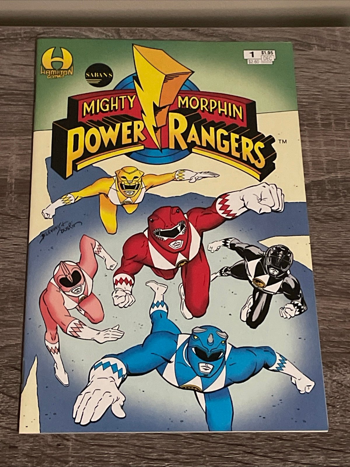 Mighty Morphin Power Rangers 1 NM+ Hamilton 1994 Saban White Ranger Card Inside