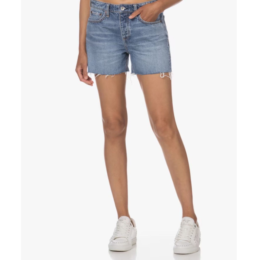 rag & bone Women's Size 31 Blue Dre Low-rise Denim Cut Off Shorts NWT