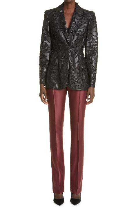 ALEXANDER MCQUEEN Dip Dye Wool & Silk Cigarette Trousers 5895076 QJABB MSRP1240