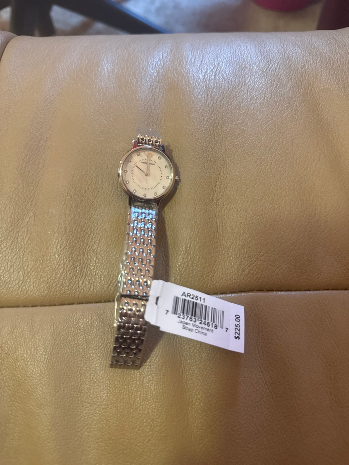 Armani women watch Mother of pearl dial
