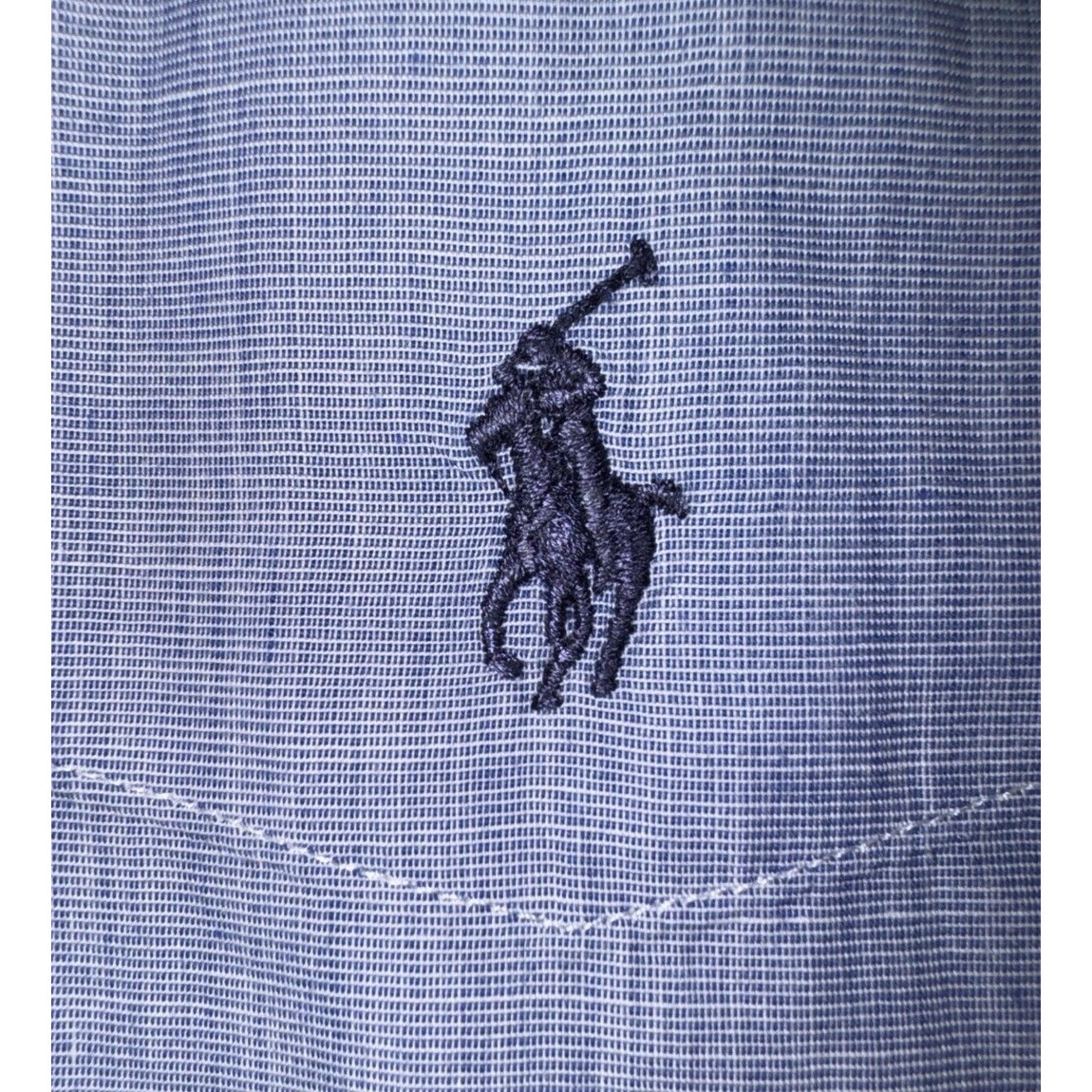 Ralph Lauren Blaire Shirt Blue Oxford Blue Pony Men size XL