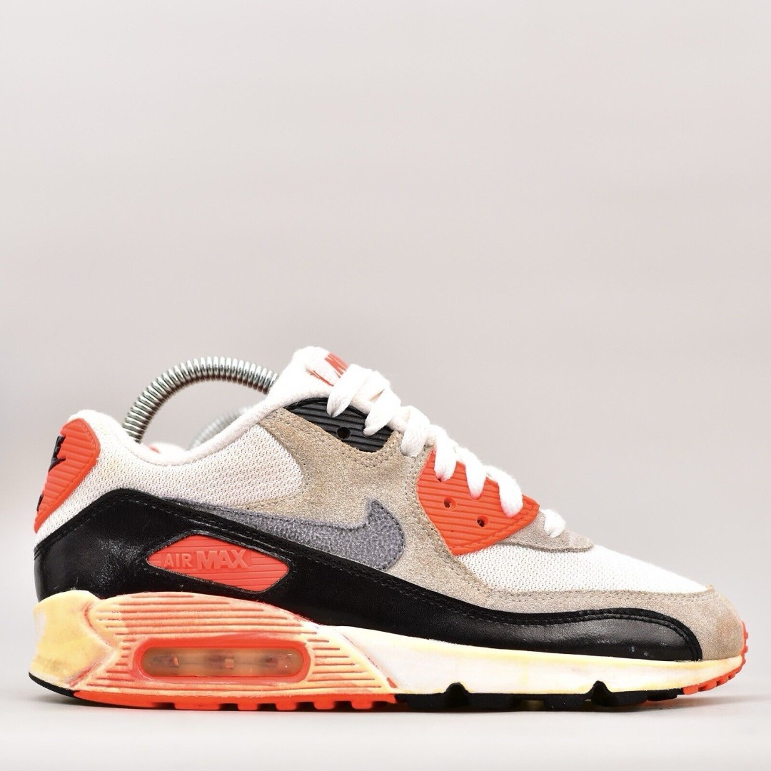 NIKE AIR MAX 90 OG INFRARED SNEAKER 2015 RELEASE SIZE 7Y FITS WOMEN’S 8