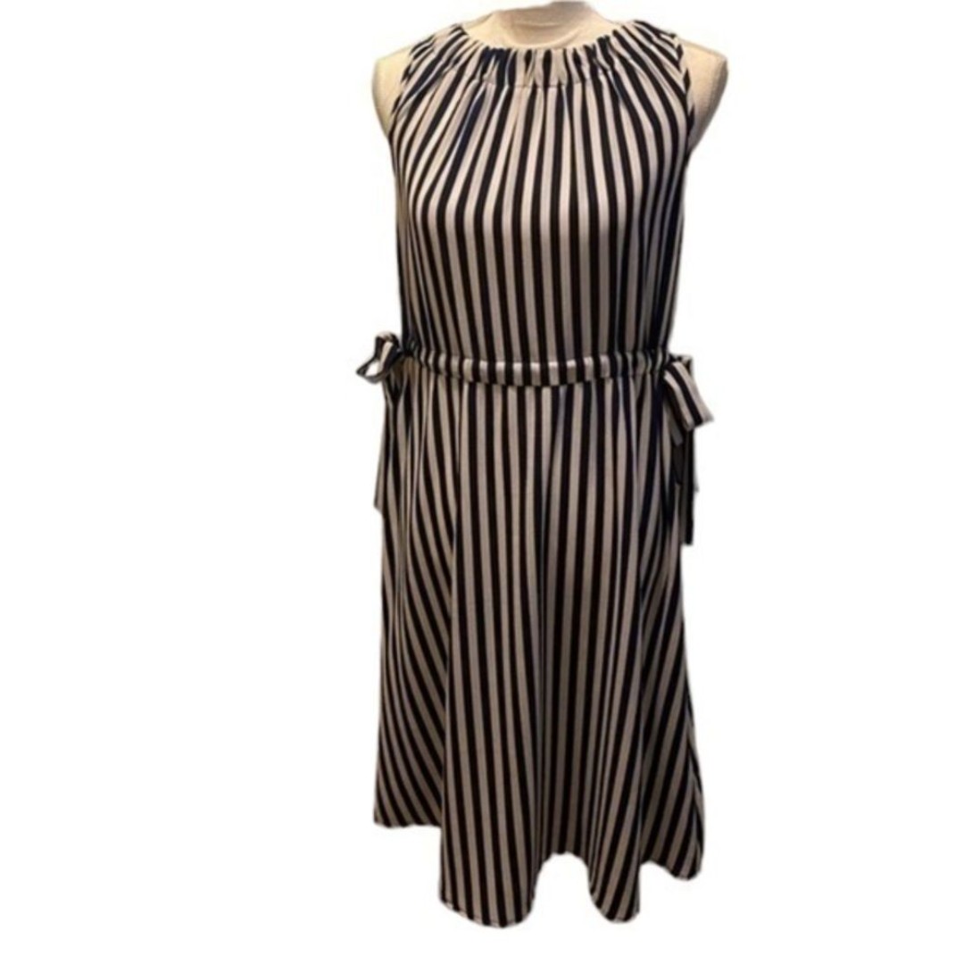 Juicy Couture Jolie Stripe Dress Cinched Halter Dress