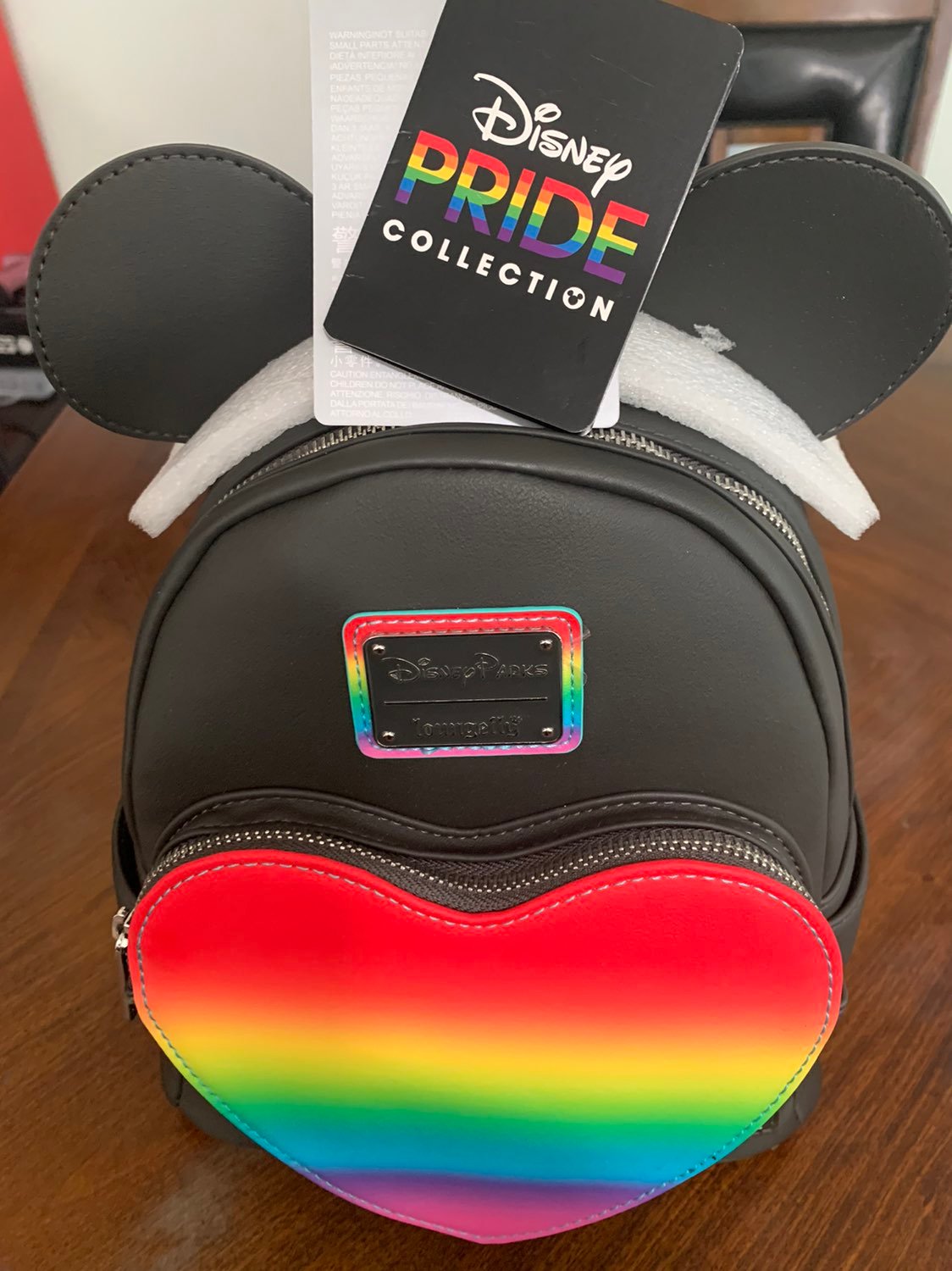 Loungefly Disney Parks Mickey Minnie Mouse Pride Mini Backpack. NWT