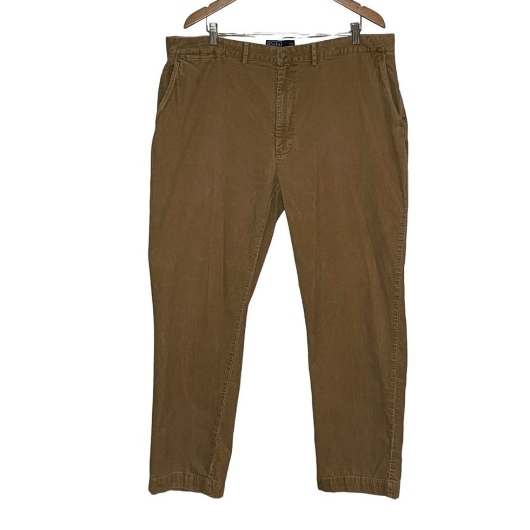 Polo by Ralph Lauren Men's Corduroy Flat Front Tan Pants Slacks Size 40x32