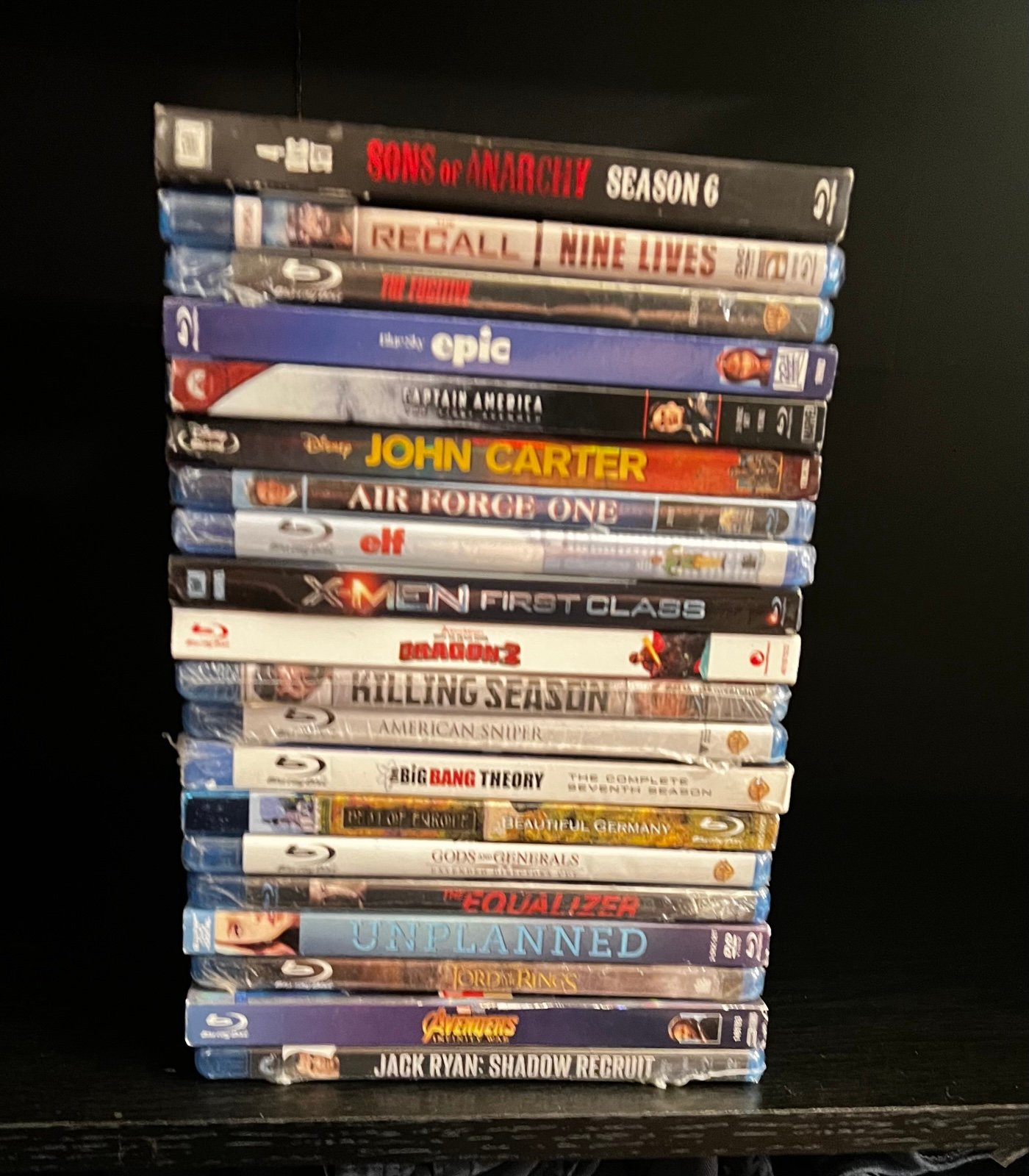Lot of 20 new sealed Bluray movies