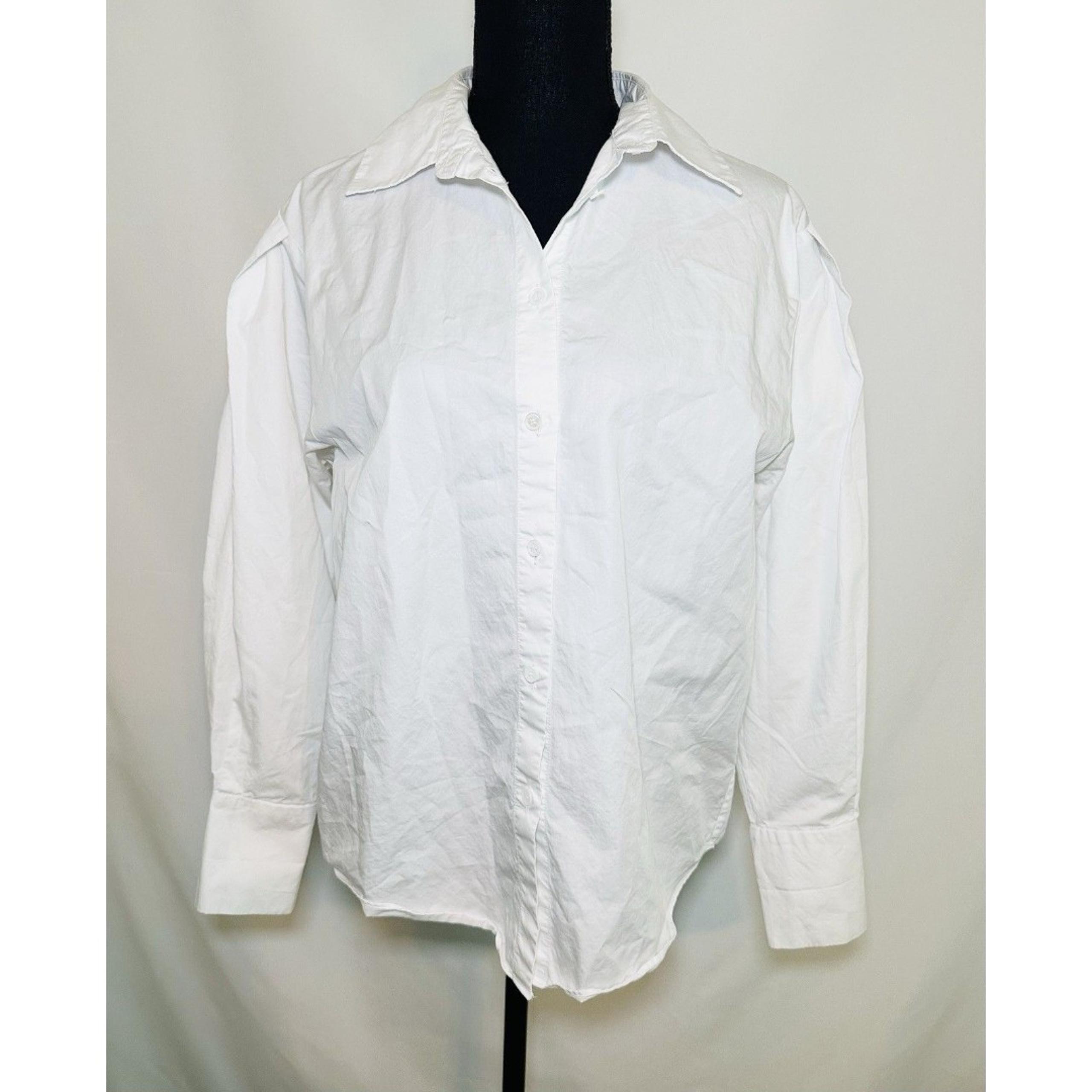 Stockholm Atelier Other Stories Puff Sleeve White Button Up Top Women US 2 EU 34