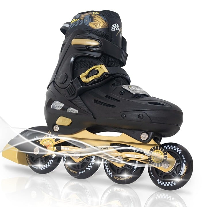 Inline Skates for Boys and Girls Youth,4 Size Adjustable Medium-Big Kid (13C-3US