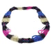 Guatemalan Handmade Seed Bead Boho Purple Lavender Silver Multi Color Necklace