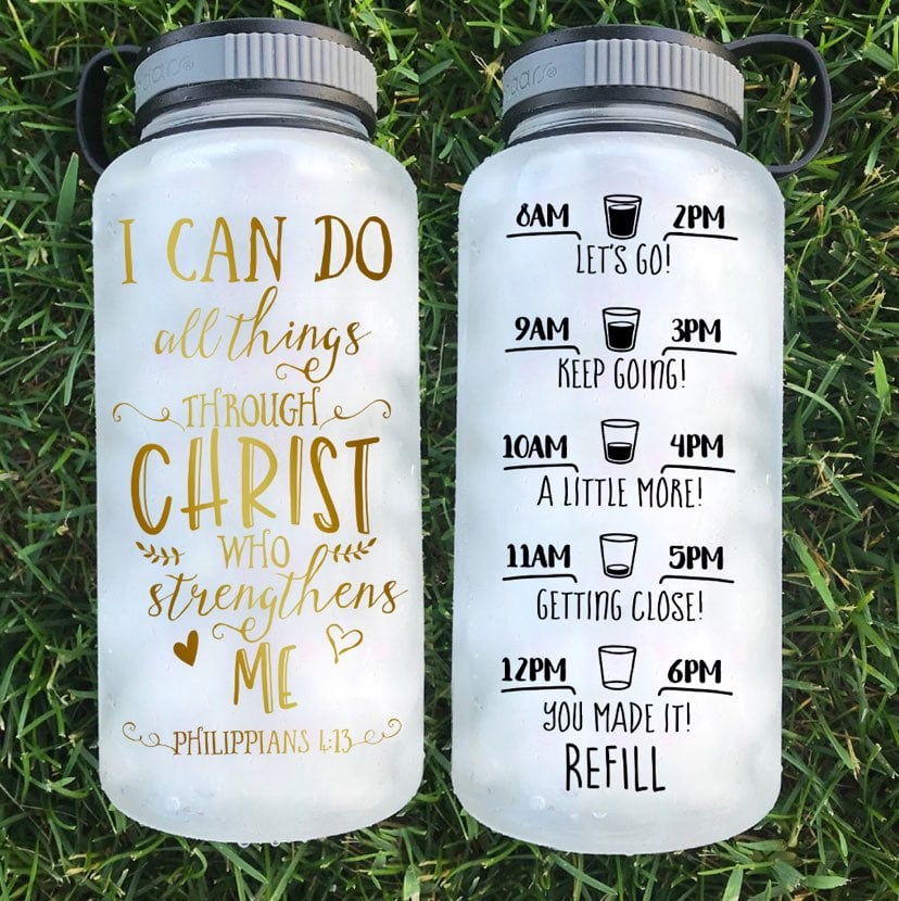 All Things Through Christ Water Bottle
