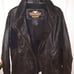 Vintage Women's Authentic Harley Davidson Black/ Brown Leather Jacket Size Large