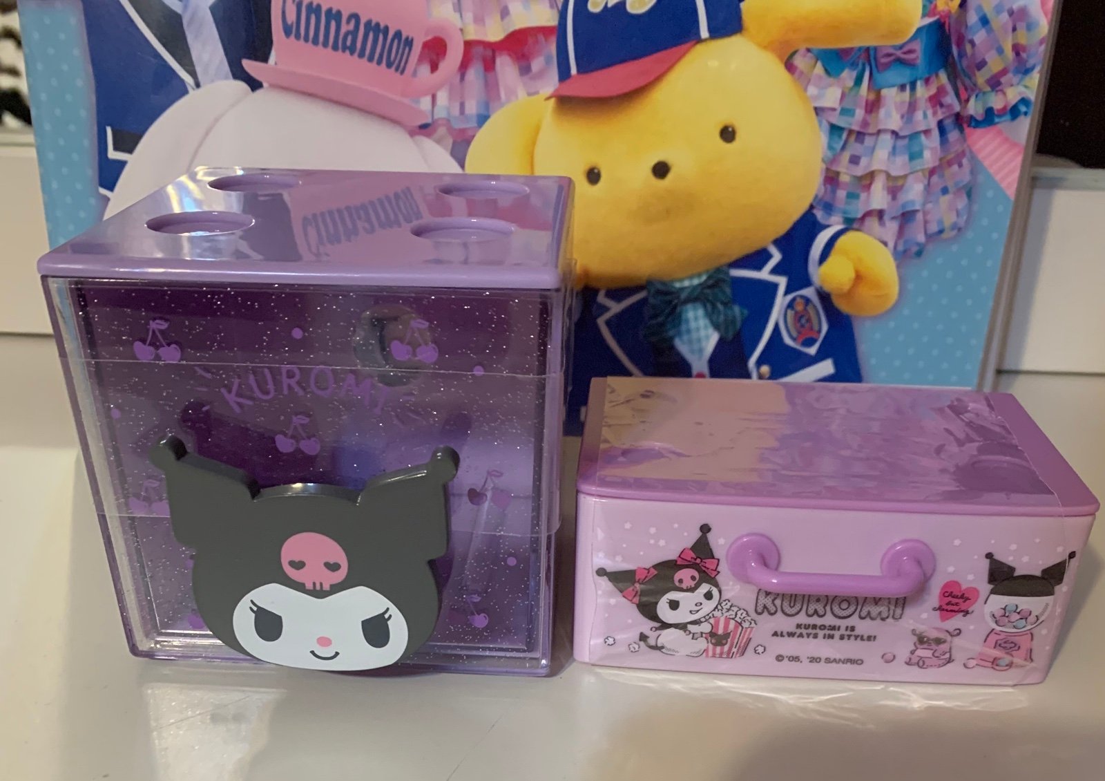 Sanrio kuromi storage box + stacking case