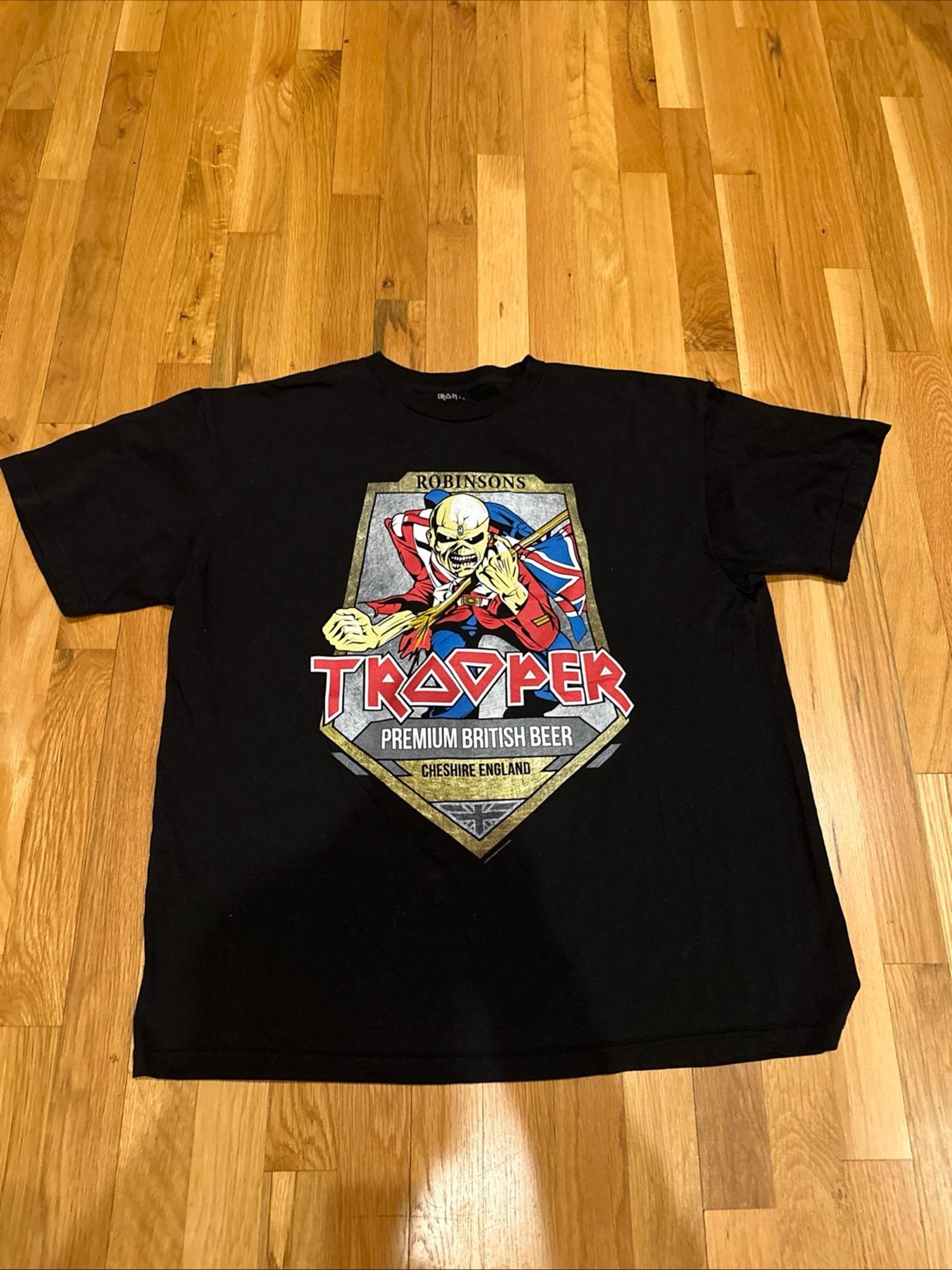 Iron Maiden Trooper Beer T-Shirt Size XLarge IRON MAIDEN Black
