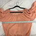 Free People Sundown Balloon Sleeve Bodysuit Pink / Peach Sz M