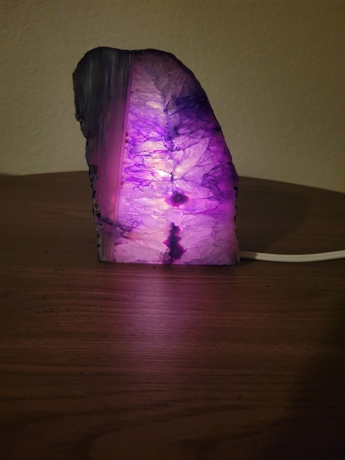Purple crystal lamp
