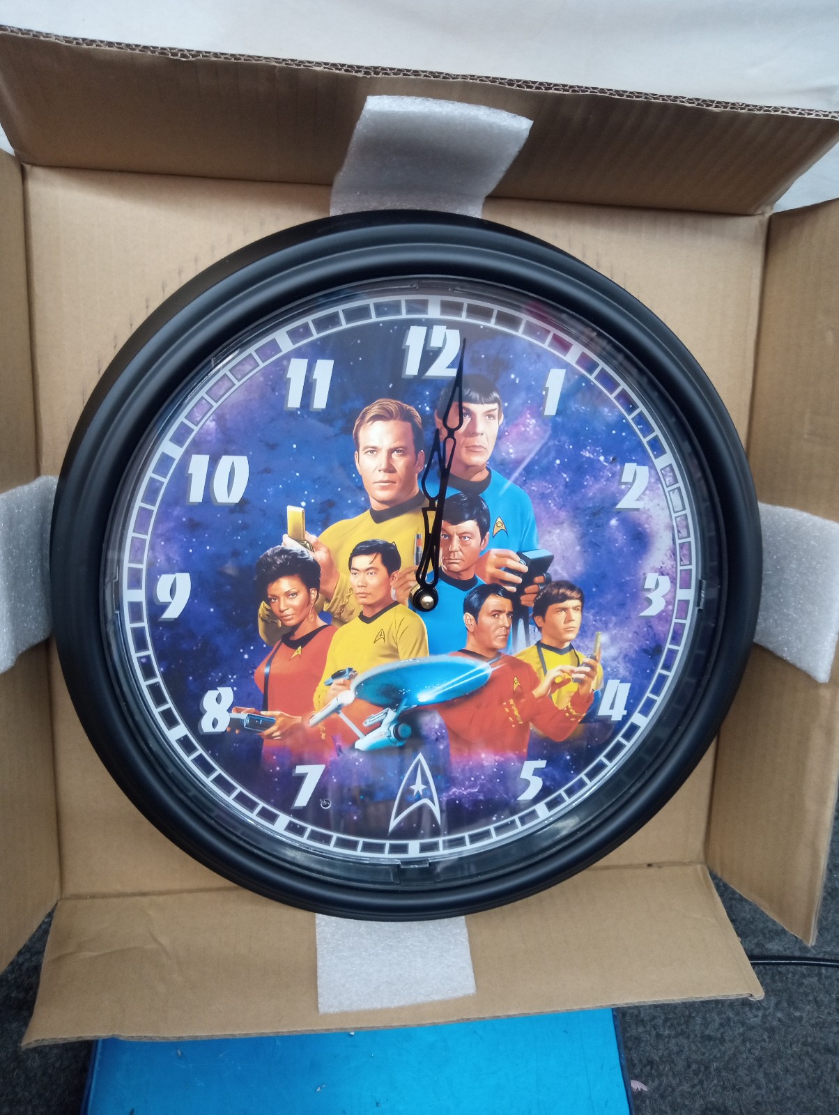 The Bradford Exchange Star Trek Indoor/Outdoor Illuminated Atomic Wall Clock