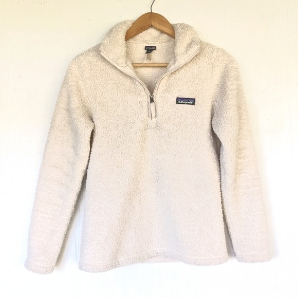 PATAGONIA Los Gatos Fuzzy White Fleece Pull-over Jacket