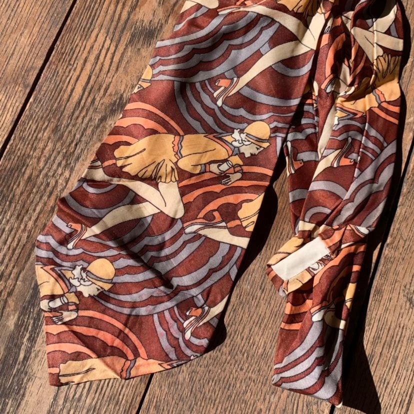 Vintage 70s art deco flapper tie