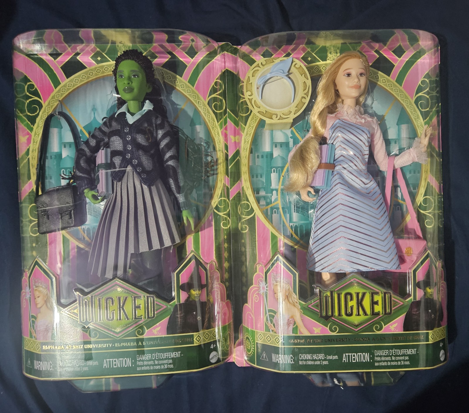 Mattel Wicked Movie Glinda & Elphaba Shiz University Dolls (Rare URL misprints)