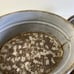 Antique Lunch Box Gray Graniteware Enamelware Storage Bucket Pail with Handle