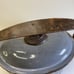 Antique Lunch Box Gray Graniteware Enamelware Storage Bucket Pail with Handle