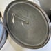 Antique Lunch Box Gray Graniteware Enamelware Storage Bucket Pail with Handle