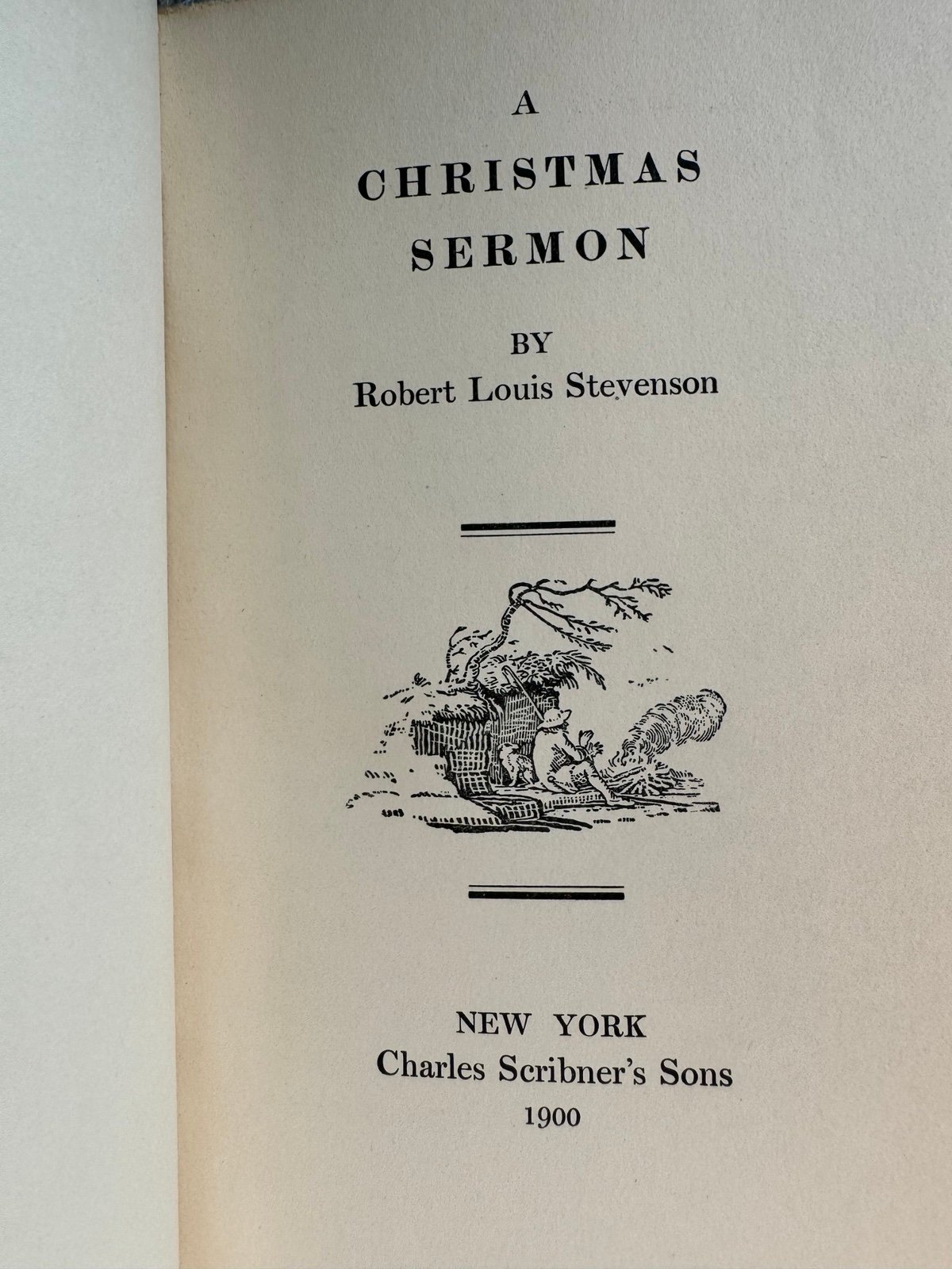 Pamphlet 1st Edition Antique 1900 “A Christmas Sermon” by Robert Louis Stevenson