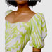 NWOT French Connection Lime Green Berina Whisper Light Printed Dress Size 4