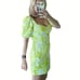 NWOT French Connection Lime Green Berina Whisper Light Printed Dress Size 4