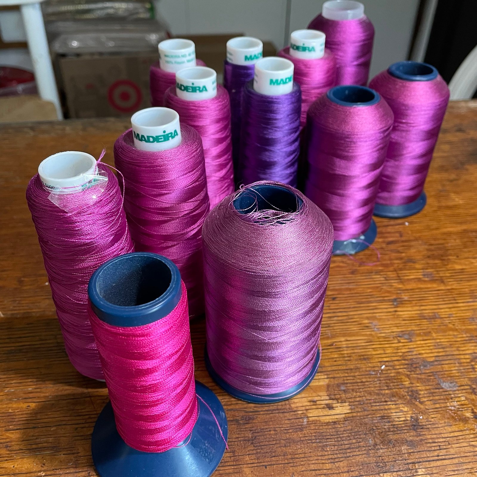 12 Thread Lot pink & purple sewing serger lot