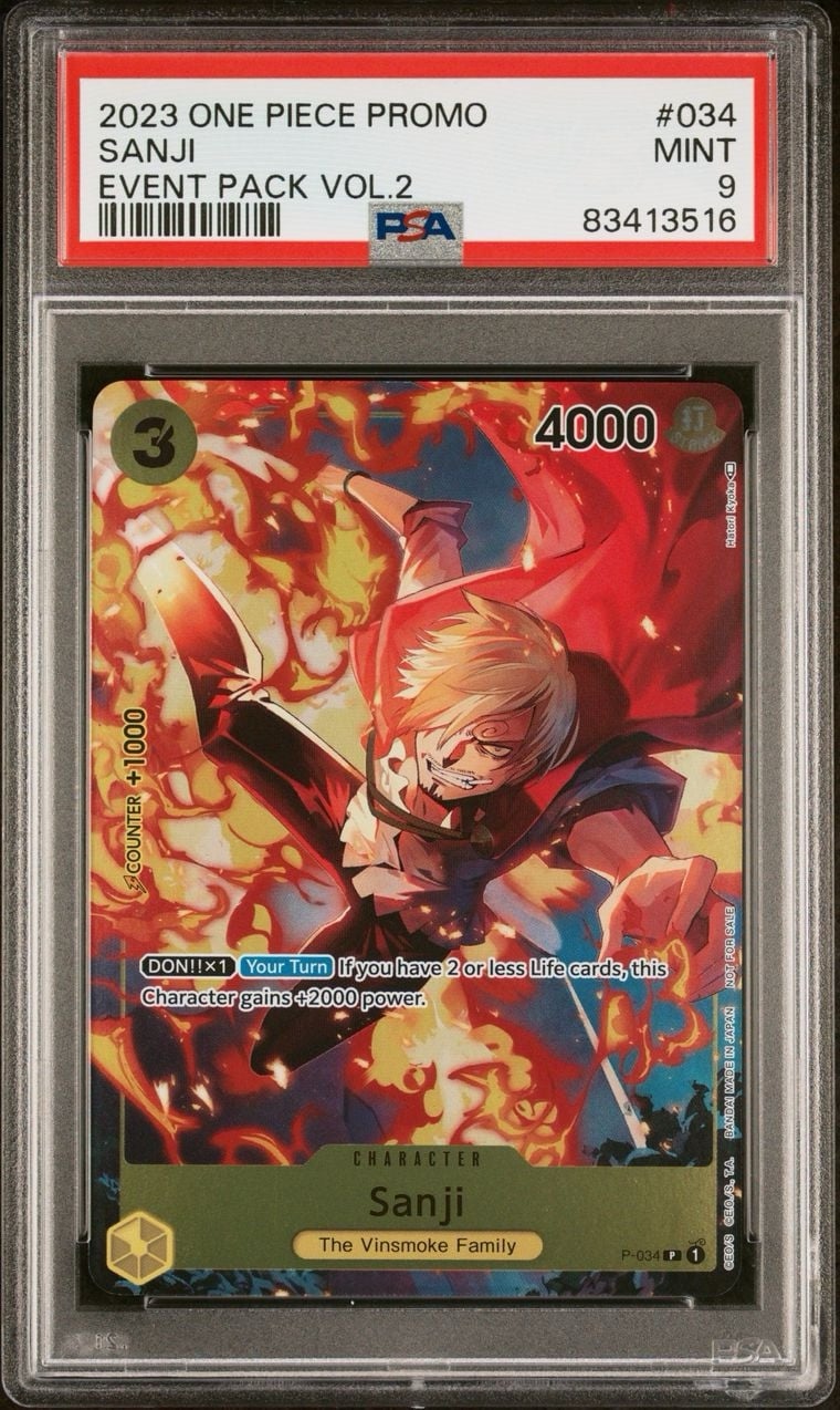 PSA 9 Sanji Event Pack Vol.2 One Piece