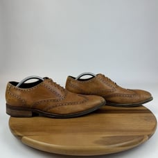 Mens Cole Haan Williams Brown Leather Eyelet Wingtip Dress Oxfords Size 11 M GUC