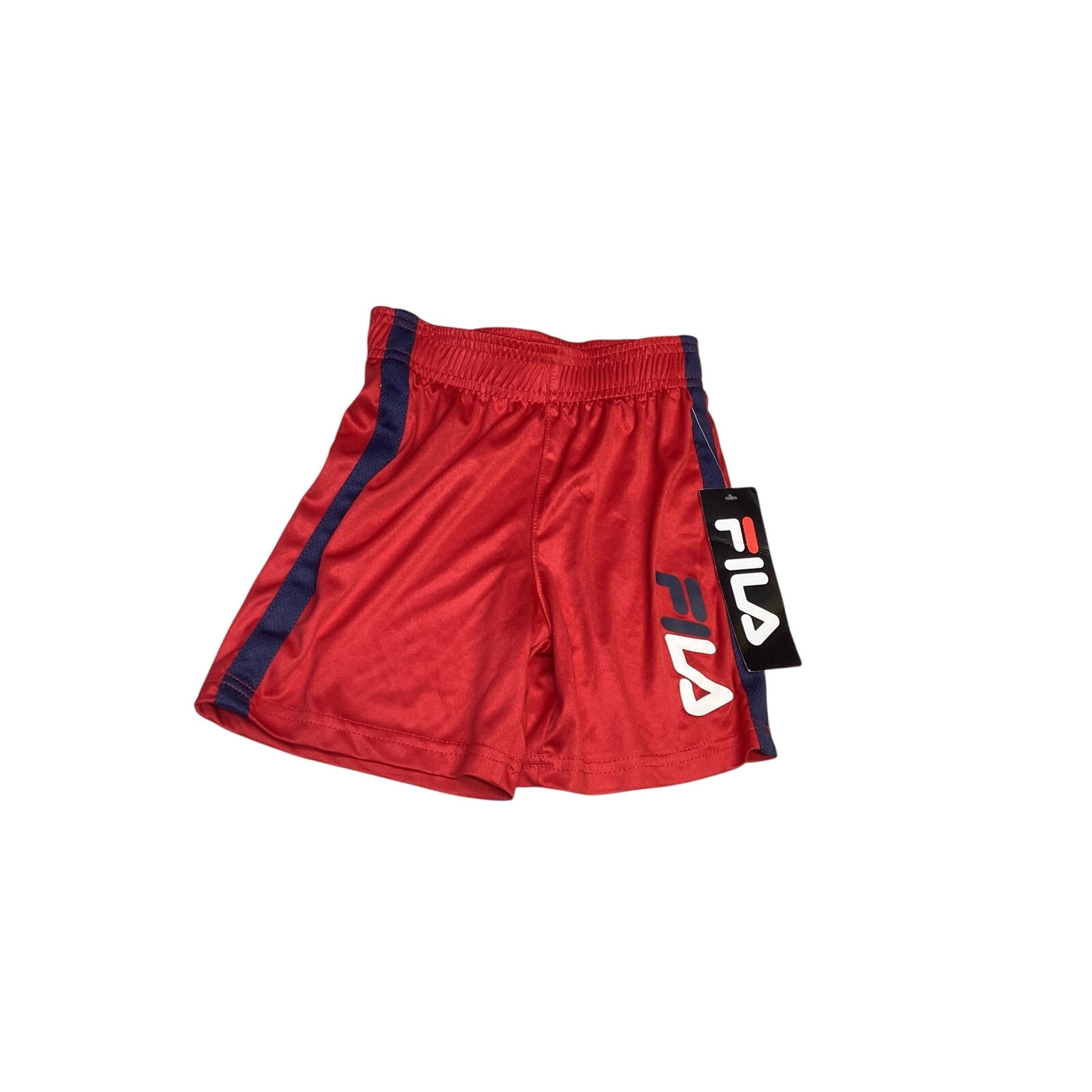 Fila Basketball-Running Training shorts Red Black Polyester for Boys Size 4