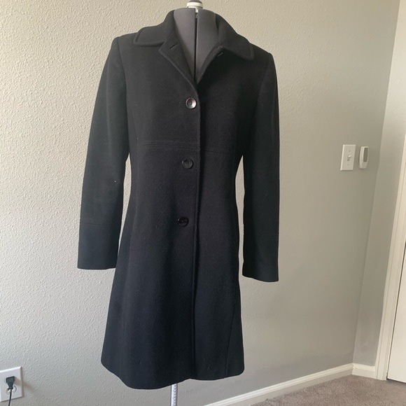 Larry Lavine wool blend black coat